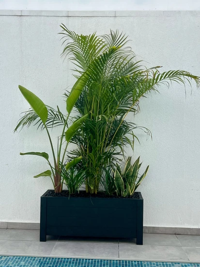 אדנית אלומיניום פסים ללא צמחיה